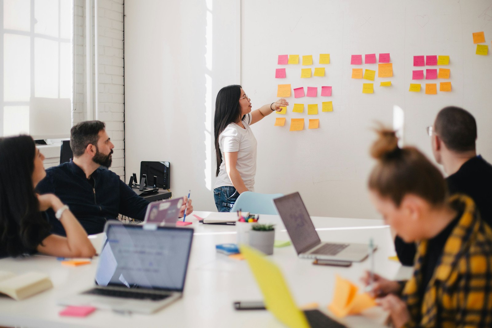 Support team discussing a client request